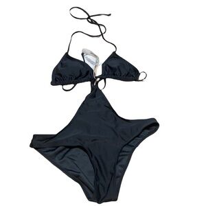 Bikinishe one Piece black bikini style Swim Suit